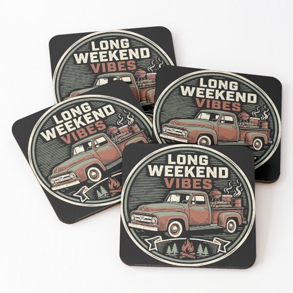 Item preview, Long Weekend Vibes Vintage Truck Camping BBQ Campfire designed and sold by TeNovaStudio.