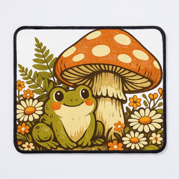 Item preview, Cute Frog & Mushroom designed and sold by Gold&pixels.