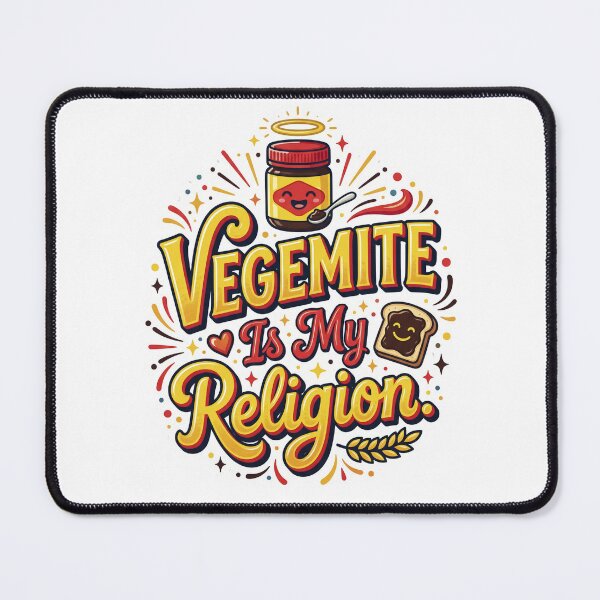 Item preview, Vegemite Is My Religion Funny Australian Food Lover Typography Design designed and sold by LOVEARTDESIGN.
