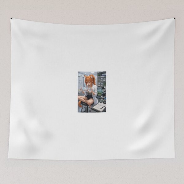 Item preview, Scientist Holding Axolotl in Laboratory designed and sold by CathryneDelamort.