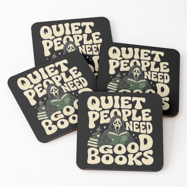 Item preview, Quiet People Need Good Books – Spooky Book Lover Reading designed and sold by StockAnime.