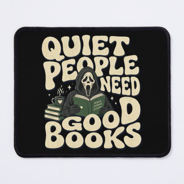 Item preview, Quiet People Need Good Books – Spooky Book Lover Reading designed and sold by StockAnime.