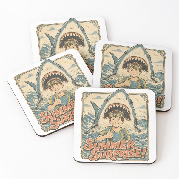 Item preview, Summer Surprise Vintage 80s T-Shirt Design – Retro Shark Attack Funny Summer Vacation Graphic designed and sold by Evv_u.