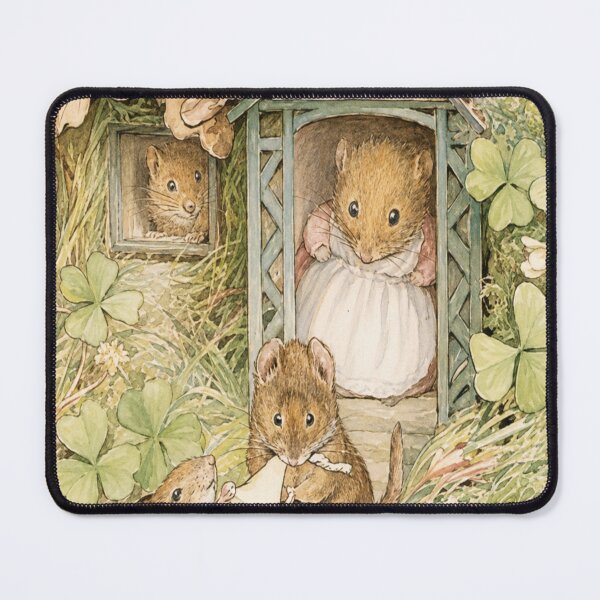 Item preview, Beatrix Potter Dormouse Cottage Illustration for Nursery Decor designed and sold by RickE.