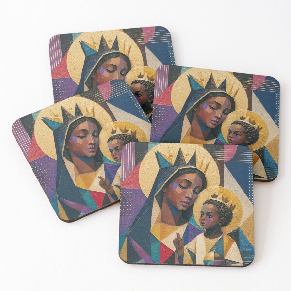 Item preview,  Black Madonna with Jesus painting. designed and sold by GalleryKauffeld.