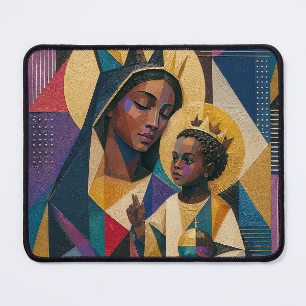 Item preview, Black Madonna with Jesus painting. designed and sold by GalleryKauffeld.