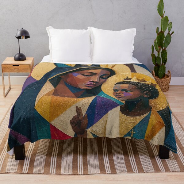 Item preview, Black Madonna with Jesus painting. designed and sold by GalleryKauffeld.