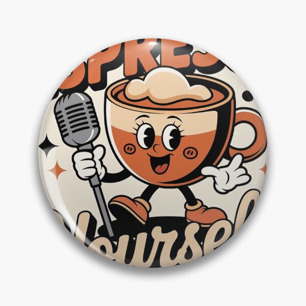 Item preview, Espresso Yourself Singing Coffee Cup Retro Cartoon designed and sold by SorenHalwick21.