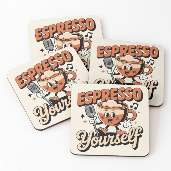 Item preview, Espresso Yourself Singing Coffee Cup Retro Cartoon designed and sold by SorenHalwick21.
