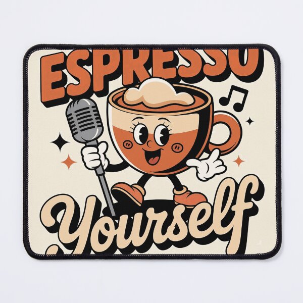 Item preview, Espresso Yourself Singing Coffee Cup Retro Cartoon designed and sold by SorenHalwick21.