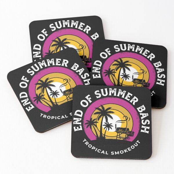 Item preview, End Of Summer Bash Tropical Smokeout BBQ Sunset Palm Trees designed and sold by TeNovaStudio.