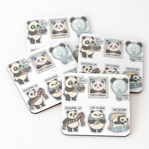 Item preview, Retro Panda Plastic Camera Sticker Pack - Vintage Film & Vignette Puns designed and sold by SimpleP.