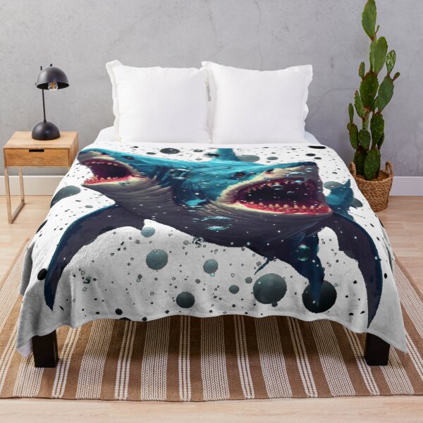 Item preview, Conjoined Great White Shark Twins Sea Horror Ocean designed and sold by GooGoblin.