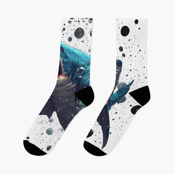 Item preview, Conjoined Great White Shark Twins Sea Horror Ocean designed and sold by GooGoblin.