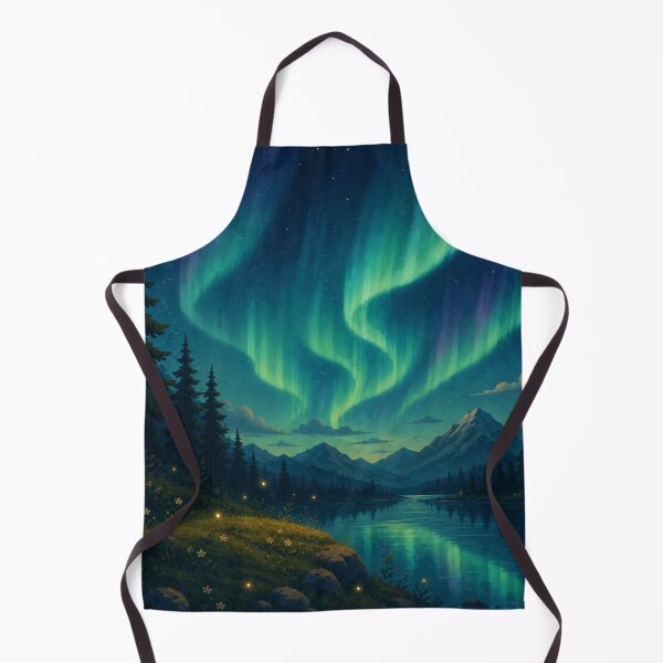 Item preview, Aurora Dreams – Landscape with Northern Lights | Nature and Fantasy Illustration designed and sold by Goodthingstree.