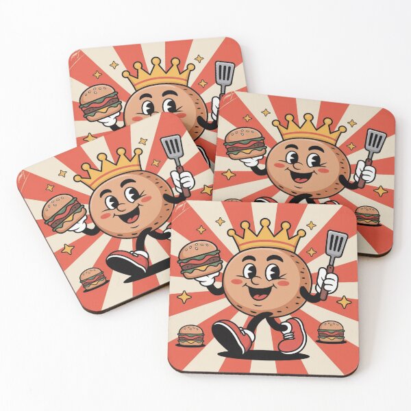 Item preview, Burger Royalty Retro Fast Food Mascot designed and sold by SorenHalwick21.