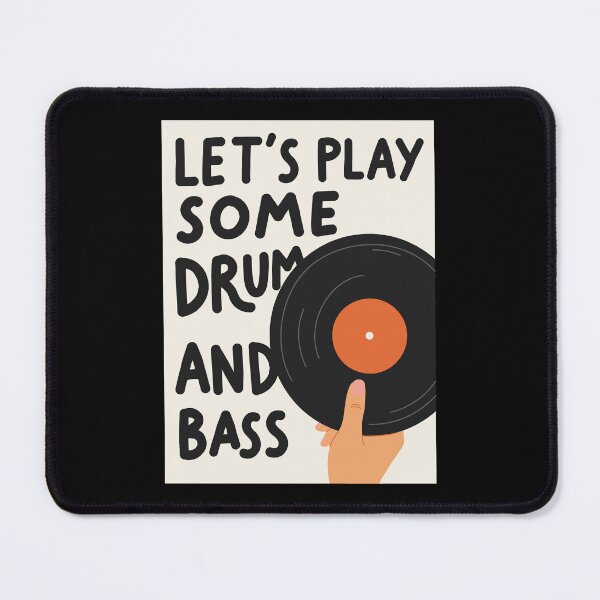 Item preview, Let's Play Some Drum & Bass Minimalist Vinyl Record Design designed and sold by paulo silveira.