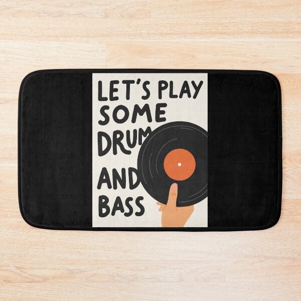 Item preview, Let's Play Some Drum & Bass Minimalist Vinyl Record Design designed and sold by paulo silveira.
