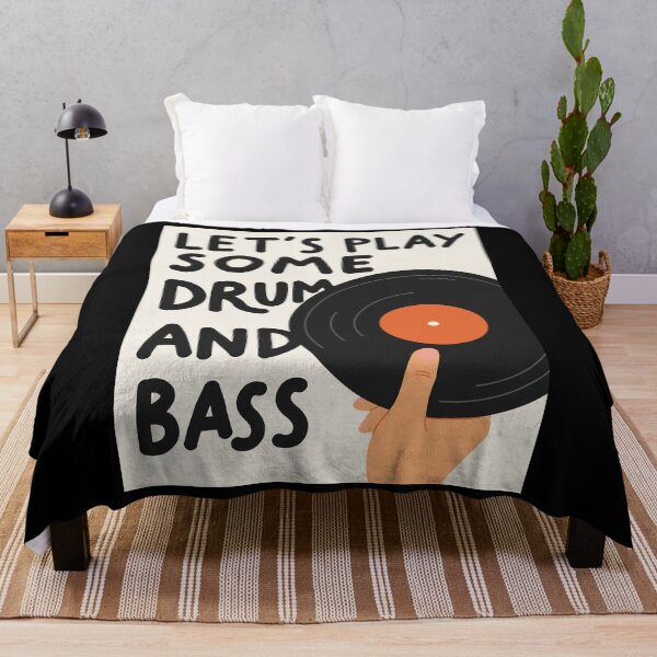 Item preview, Let's Play Some Drum & Bass Minimalist Vinyl Record Design designed and sold by paulo silveira.
