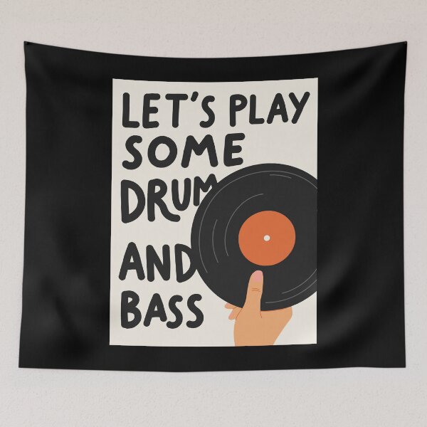Item preview, Let's Play Some Drum & Bass Minimalist Vinyl Record Design designed and sold by paulo silveira.