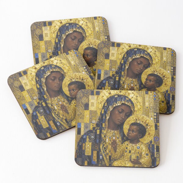 Item preview,  Black Madonna with Jesus painting. designed and sold by GalleryKauffeld.