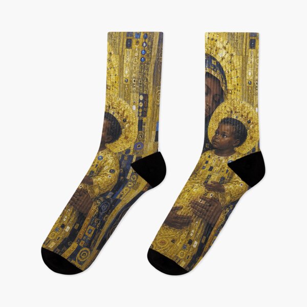 Item preview,  Black Madonna with Jesus painting. designed and sold by GalleryKauffeld.