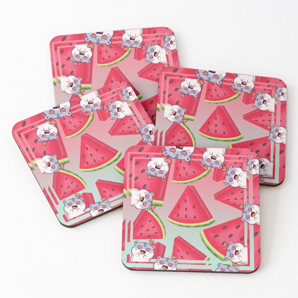 Item preview, Sweet Summer Love: Cute Hamsters and Watermelon Pattern designed and sold by OlgaLuna_design.