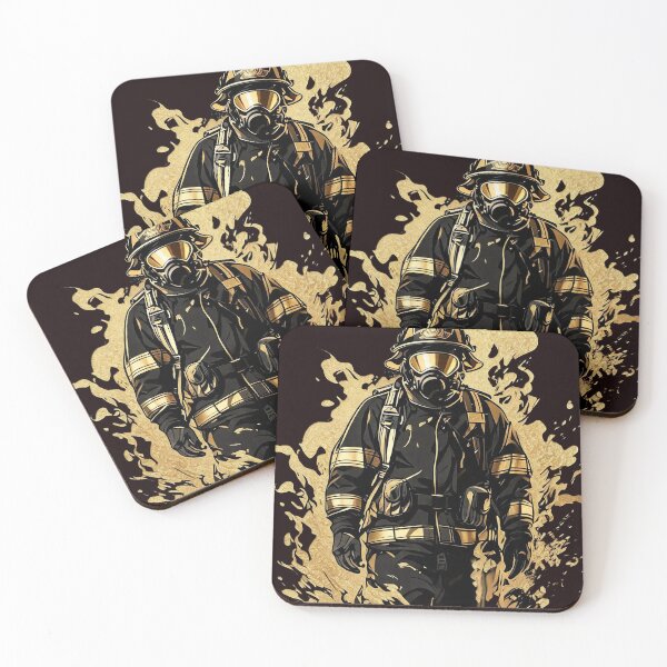 Item preview, Firefighter in Black & Gold | Courage Forged by Fire designed and sold by TitiaDesign.