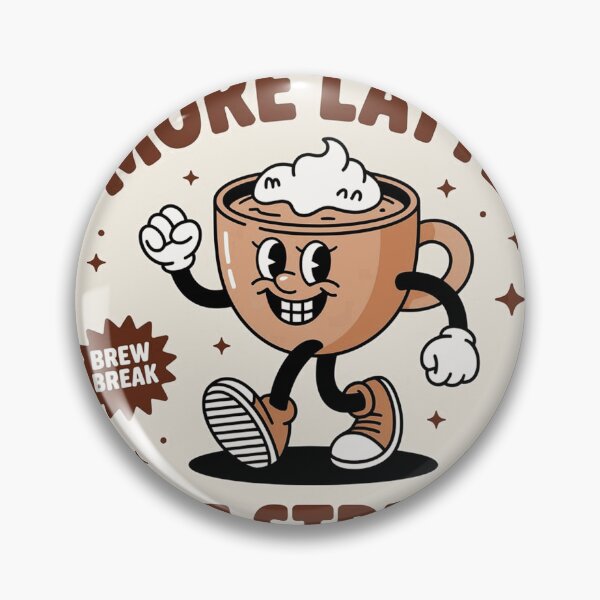 Item preview, More Latte Less Stresso Funny Coffee Cartoon designed and sold by SorenHalwick21.