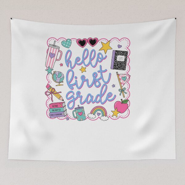 Item preview, Hello First Grade Cute First Day Of School Back To School designed and sold by KroghDs.