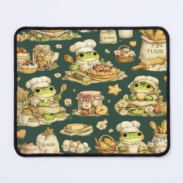 Item preview, Cute Cottagecore Frog Seamless Pattern | Whimsical Forest Frogs, Mushrooms & Wildflowers designed and sold by AvalonTshirts.