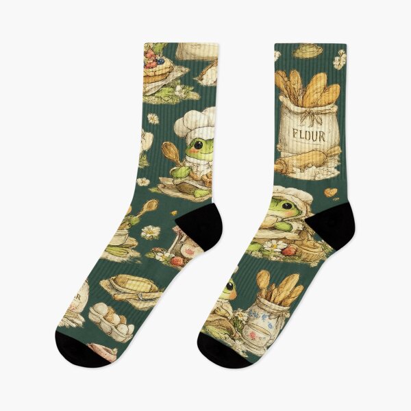 Item preview, Cute Cottagecore Frog Seamless Pattern | Whimsical Forest Frogs, Mushrooms & Wildflowers designed and sold by AvalonTshirts.