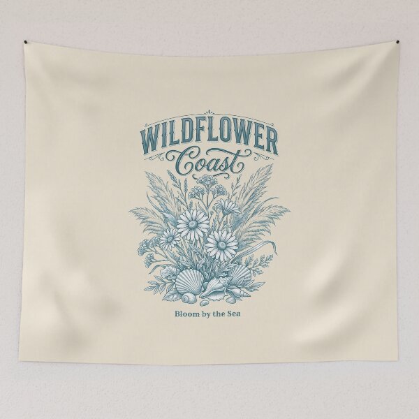 Item preview, Wildflower Coast – Coastal Cowgirl Floral Seashell Design designed and sold by Sea Gem.