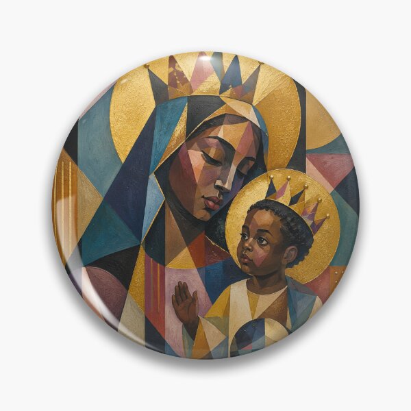 Item preview, Black Madonna with Jesus painting. designed and sold by GalleryKauffeld.