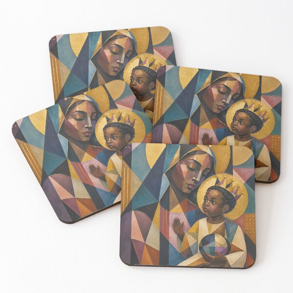 Item preview, Black Madonna with Jesus painting. designed and sold by GalleryKauffeld.