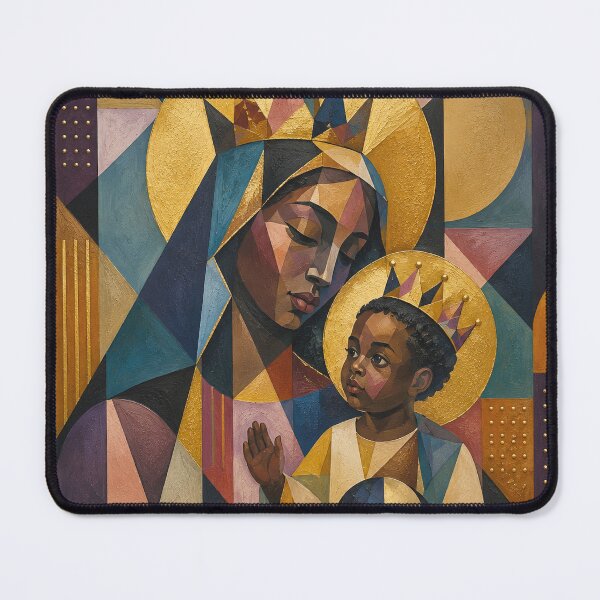 Item preview, Black Madonna with Jesus painting. designed and sold by GalleryKauffeld.