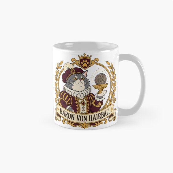 Item preview, Baron Von Hairball – Funny Aristocratic Cat Vintage Renaissance Parody Art designed and sold by Shabrinox.