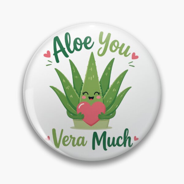 Item preview, ​Cute Aloe You Vera Much Plant Pun Illustration designed and sold by Cerys-GS.