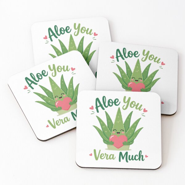 Item preview, ​Cute Aloe You Vera Much Plant Pun Illustration designed and sold by Cerys-GS.