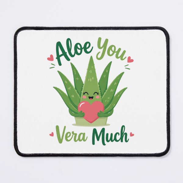 Item preview, Cute Aloe You Vera Much Plant Pun Illustration designed and sold by Cerys-GS.