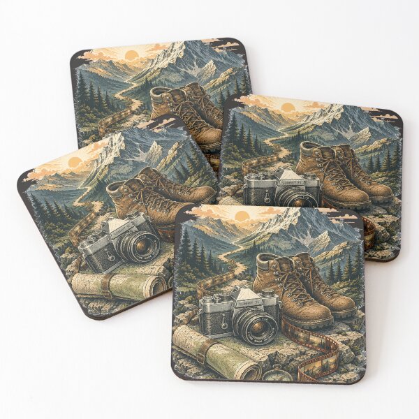 Item preview, Where Every Trail Becomes a Story | Vintage Film Camera Mountain Adventure designed and sold by Golden Era Studio.