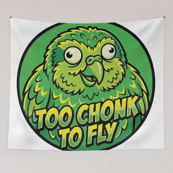 Item preview, Too Chonk To Fly Kakapo Pop Art Comic Meme designed and sold by Arc2020.