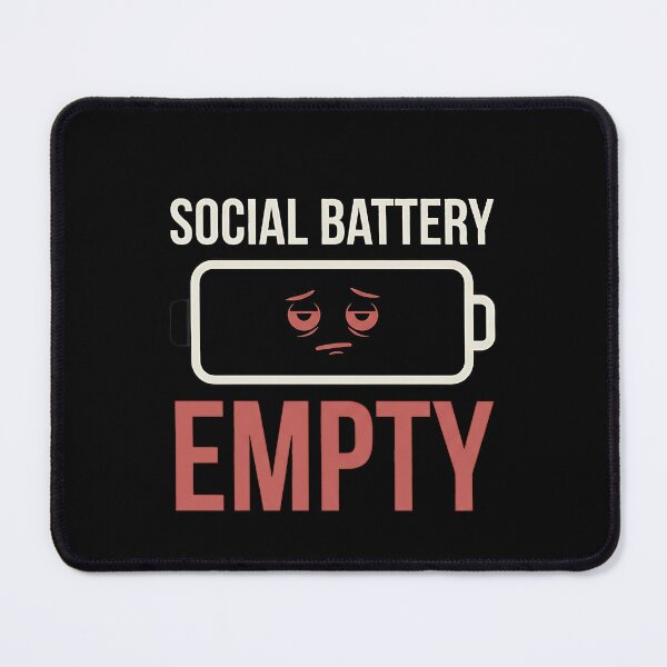 Item preview, Social Battery Empty Introvert Funny designed and sold by Zazz Lee.