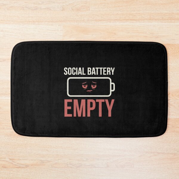 Item preview, Social Battery Empty Introvert Funny designed and sold by Zazz Lee.