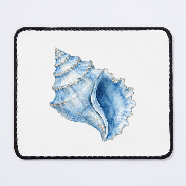 Item preview, Blush Blue Conch Shell with Gold Accents designed and sold by SOUFIANE1991.