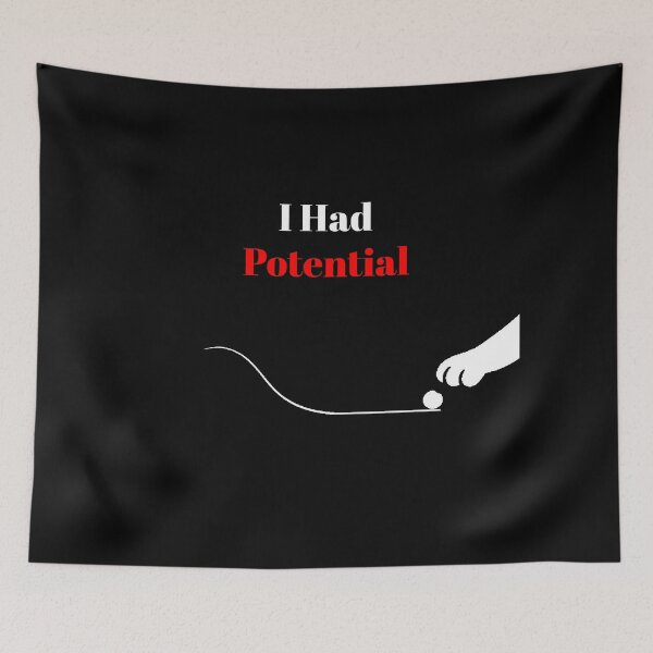 Item preview, I Had Potential Funny Minimalist Cat Design designed and sold by NLart2003.