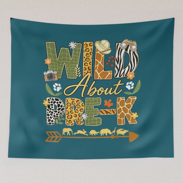 Item preview, Back to School Wild About Pre K Safari Teacher Kids designed and sold by FrankIsabel.