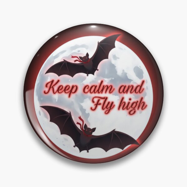 Item preview, Keep Calm and Fly High Bats with Moon designed and sold by Witch Joseph.