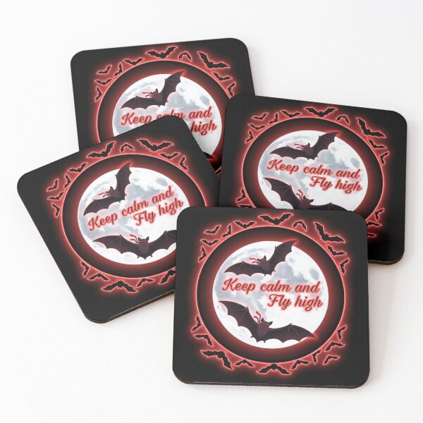 Item preview, Keep Calm and Fly High Bats with Moon designed and sold by Witch Joseph.