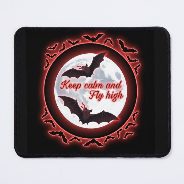 Item preview, Keep Calm and Fly High Bats with Moon designed and sold by Witch Joseph.